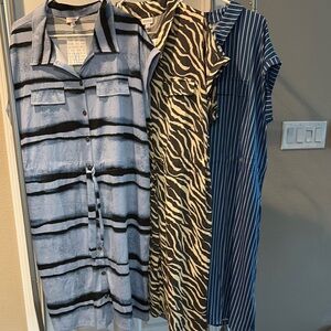 LuLaRoe Women's Dress Collection - Blue, Black, Tan
